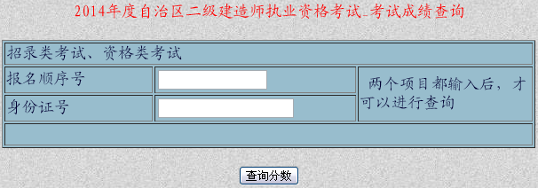 新疆人事考試網(wǎng)公布2014云南二級建造師成績查詢時(shí)間及入口