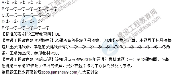 2016監(jiān)理質(zhì)量、投資、進(jìn)度控制試題及答案（106-120）