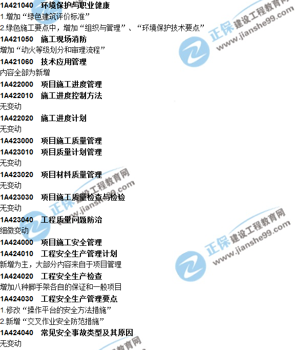 2018一建教材對比解析核心變化文字版--《建筑工程》