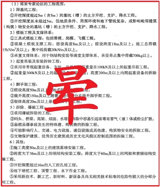 二級建造師市政實務干貨備考：專家論證的工程范圍