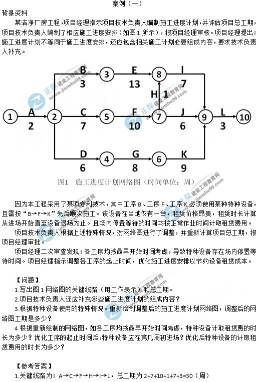 2019年二級建造師《建筑工程》試題及答案解析案例一